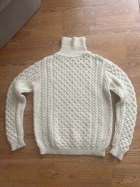 Ireland Fisherman Cable Knit Turtleneck Sweater - Women